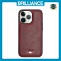 Brilliance LUX iPhone 15 Pro TPU PC Leather Scratch Proof Hybrid Case Red