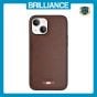 Brilliance LUX iPhone 14 Plus TPU PC Leather Scratch Proof Hybrid Case Brown