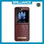Brilliance LUX Samsung Flip5 TPU PC Crocodile Leather with folding Case Burgundy