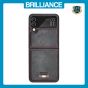 Brilliance LUX Samsung Flip4 TPU PC Leather Scratch Proof Hybrid with folding Case Black