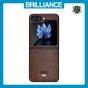 Brilliance LUX Samsung Flip5 TPU PC Leather Scratch Proof Hybrid with folding Case Brown