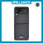 Brilliance LUX Samsung Flip4 TPU PC Leather Scratch Proof Hybrid with folding Case Blue