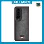 Brilliance LUX Samsung Fold4 TPU PC Leather Scratch Proof Hybrid Case Black