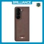 Brilliance LUX Samsung Fold5 TPU PC Leather Scratch Proof Hybrid Case Brown