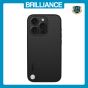Brilliance LUX iPhone 15 Pro PC Carbon Fiber Leather with folding Case Black
