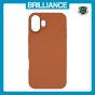 Brilliance LUX iPhone 16 Plus Luxury Vegan Soft Premium PU Leather Magnetic Cover with Metal Camera Case Khaki
