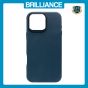 Brilliance LUX iPhone 16 Pro Max Luxury Vegan Soft Premium PU Leather with Metal Camera Case Blue