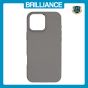 Brilliance LUX iPhone 16 Pro Max Luxury Vegan Soft Premium PU Leather Magnetic Cover with Metal Camera Case Grey