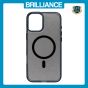 Brilliance LUX iPhone 16 Pro Max Bling Shiny Magnetic TPU+PC Clear Case With Lens Bracket Camera Stand Glitter Black
