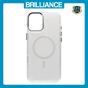 Brilliance LUX iPhone 16 Pro Max Bling Shiny Magnetic TPU+PC Clear Case With Lens Bracket Camera Stand Glitter White