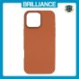 Brilliance LUX iPhone 16 Pro Max Luxury Vegan Soft Premium PU Leather Magnetic Cover with Metal Camera Case Khaki