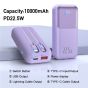 TRUSMI Mini Power Bank Purple with Digital Display PB06-013 (22.5W) (10000mAh)