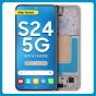 Samsung S24 LCD with Touch + Frame After Market Soft OLED Gray (ORIGINAL SIZE) (120 HZ)