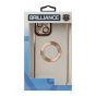 Brilliance LUX For iPhone 14 CD Pattern Plating Case + Lens Film Gold
