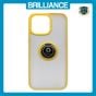 Brilliance LUX iPhone 16 Pro Max Hybrid Shell Anti-shock Ring Kickstand TPU Matte Case Yellow