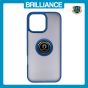 Brilliance LUX iPhone 16 Pro Max Hybrid Shell Anti-shock Ring Kickstand TPU Matte Case Royal Blue