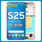 Samsung S25 LCD with Touch + Frame Pink Gold SERVICE PACK