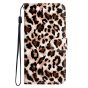 Brilliance LUX iPhone 12 Pro Max Flip PU Leather Wallet 3D Print Leopard with Wrist Strap Case
