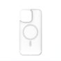 TRUSMI iPhone 12 Pro Max TPU+PC Magnetic Skin-friendly Matte Phone Case Transparent White