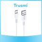 TRUSMI 3A USB To Type C Charging Cable White 1M