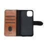 TRUSMI iPhone 16 Pro Cowhide Leather Wallet Case with Card Slot Light Brown