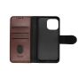 TRUSMI iPhone 16 Pro Max Cowhide Leather Wallet Case with Card Slot Dark Brown
