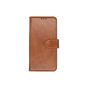 TRUSMI iPhone 16 Pro Max Cowhide Leather Wallet Case with Card Slot Light Brown