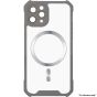 Brilliance LUX for Iphone 15 Pro Max Cow horn shell with CD lens film (electroplated button+dual color glass film) Case Gray