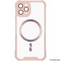 Brilliance LUX for Iphone 15 Pro Max Cow horn shell with CD lens film (electroplated button+dual color glass film) Case Pink