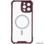 Brilliance LUX for Iphone 7P/8P Cow horn shell with CD lens film (electroplated button+dual color glass film) Case Red