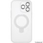 Brilliance LUX for Iphone 15 Pro Hardware Eagle Eye CD Pattern+ Leaf bracket color transmission Case White