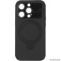 Brilliance LUX for Samsung S24 Large glass window + Lotus Leaf Bracket Solid Color Case Black