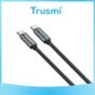 TRUSMI 60W Type C to Type C LED Charging Braided Cable Black (1M)
