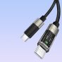 TRUSMI 60W Type C to Type C LED Braided Cable (1M)