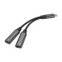 TRUSMI Type C to Dual Type C Female Adapter Cable