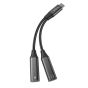 TRUSMI Type C to Dual Type C Female Adapter Cable