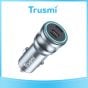 TRUSMI 55W 2 Type C & USB-L Metal Car Charger Sliver