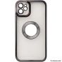 Brilliance LUX For iPhone 14 Pro Max CD Pattern Plating Case + Lens Film Black