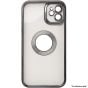 Brilliance LUX For iPhone 14 Pro Max CD Pattern Plating Case + Lens Film Black