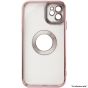 Brilliance LUX For iPhone XR CD Pattern Plating Case + Lens Film Pink