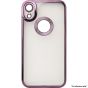 Brilliance LUX For iPhone XR CD Pattern Plating Case + Lens Film Dark purple