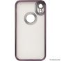 Brilliance LUX For iPhone XR CD Pattern Plating Case + Lens Film Dark purple