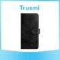 TRUSMI iPhone 16 Pro Max Cowhide Leather Wallet Case with Card Slot Black