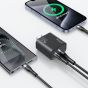 TRUSMI 20W Dual USB & Type-C Black Fast Charger