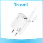 TRUSMI 20W White Dual Type C & USB Power Adapter w/ Type C to Type C Cable