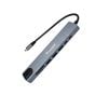 TRUSMI DS01-02 USB C Hub 100W – HDMI, RJ45, USB 3.0×2, Type-C×2, SD/TF Card Reader Adapter