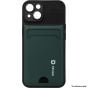 Brilliance LUX For iPhone 14 Pro Max Eagle Eye Card Holder Case Green and Black