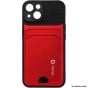 Brilliance LUX For iPhone 14 Eagle Eye Card Holder Case Red and Black