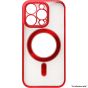 Brilliance LUX For iPhone 14 Pro Max Electroplated Magnetic Case Red
