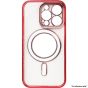 Brilliance LUX For iPhone 14 Pro Max Electroplated Magnetic Case Red